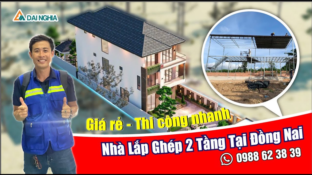 Nhà lắp ghép 2 tầng tại Đồng Nai | Thi Công Đại Nghĩa