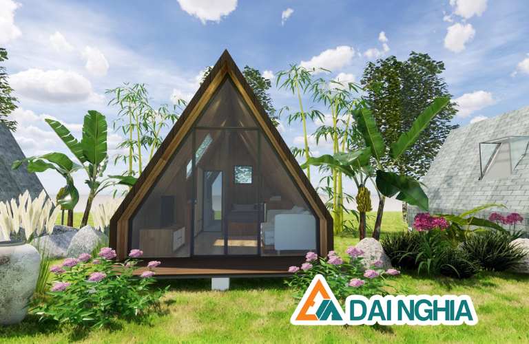 Nhà Bungalowa có thiết kế nhỏ gọn, giúp tiết kiệm thời gian và chi phí xây dựng