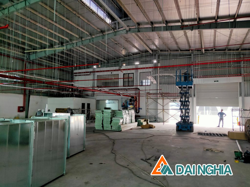 thi công nhà Xưởng 100m2